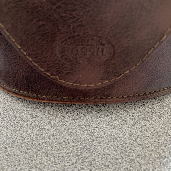 Fossil Brown Leather Sunglass Case - Picture 2 of 8